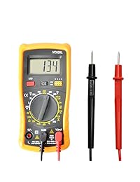 Multímetro digital de bolsillo, multímetros, medidor de voltaje, amperímetro Ohmmeter AC DC Ohm Volt Amp y diodo, medidor de voltaje con retroiluminación LCD