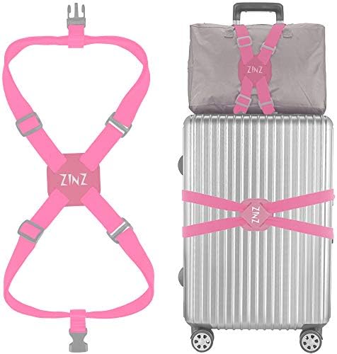 pink luggage strap