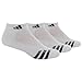 adidas Men's Cushioned Low Cut Socks (3-Pair), White/Black/Granite/Light Onix, XL, (Shoe Size 12-16)