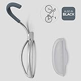 Delta Cycle Leonardo Da Vinci Single Bike Storage Rack Hook Hanger with Tire Tray for Vertical Indoor Garage