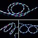 iChase Light Up Led Charging Cable, Advanced Current Visible Flowing EL LED Lights Charger Cable, Probably The World's Most Cool Cable-3ft (Rainbow)