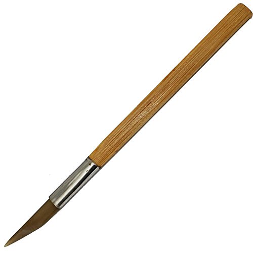 NIUPIKA Agate Burnisher Wit Bamboo Handle Knife Shape Polishing Tool