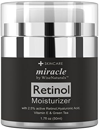 Supreme Retinol Moisturizer Cream By WiseNaturals | Perfect Anti Aging &amp; Wrinkle Face Formula | With Hyaluronic Acid, Active Retinol, Vitamin E &amp; Green Tea Extracts | 1.7 OZ (Packaging May Vary)