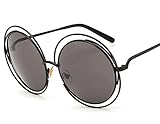 GAMT New Double Round Metal Wire Eyelet Big Box Sunglasses