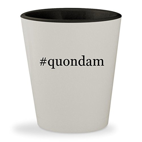#quondam - Hashtag White Outer & Black Inner Ceramic 1.5oz Shot Glass