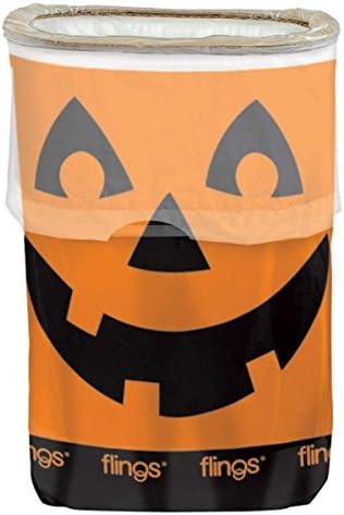 Jack O Lantern Pump Fling Bin - Pop Up Party Bin