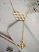 MANZHEN Geometric Bee Hive with Honey Bee Lariat Y Necklace (gold)