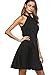 BOKALY Women's Vintage Pleated Party A-Line Dress Elegant Casual Work Dresses (M, BK501-Black 01)