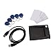USB 125KHZ EM4100 RFID Proximity Reader+5Cards+5Keytags