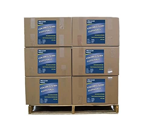 Pro-Clean Basics A99403 Terry Cloth Rags, Assorted Colors, Assorted ...