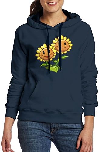 Twin Sunflower Smile Cute Women's Long Sleeve Hoodies Sweatshirts With Pocket Cap