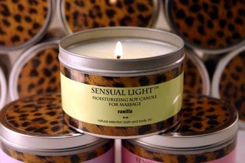 8 oz Sensual Light Massage Candle - Amber, Incense & Patchouli