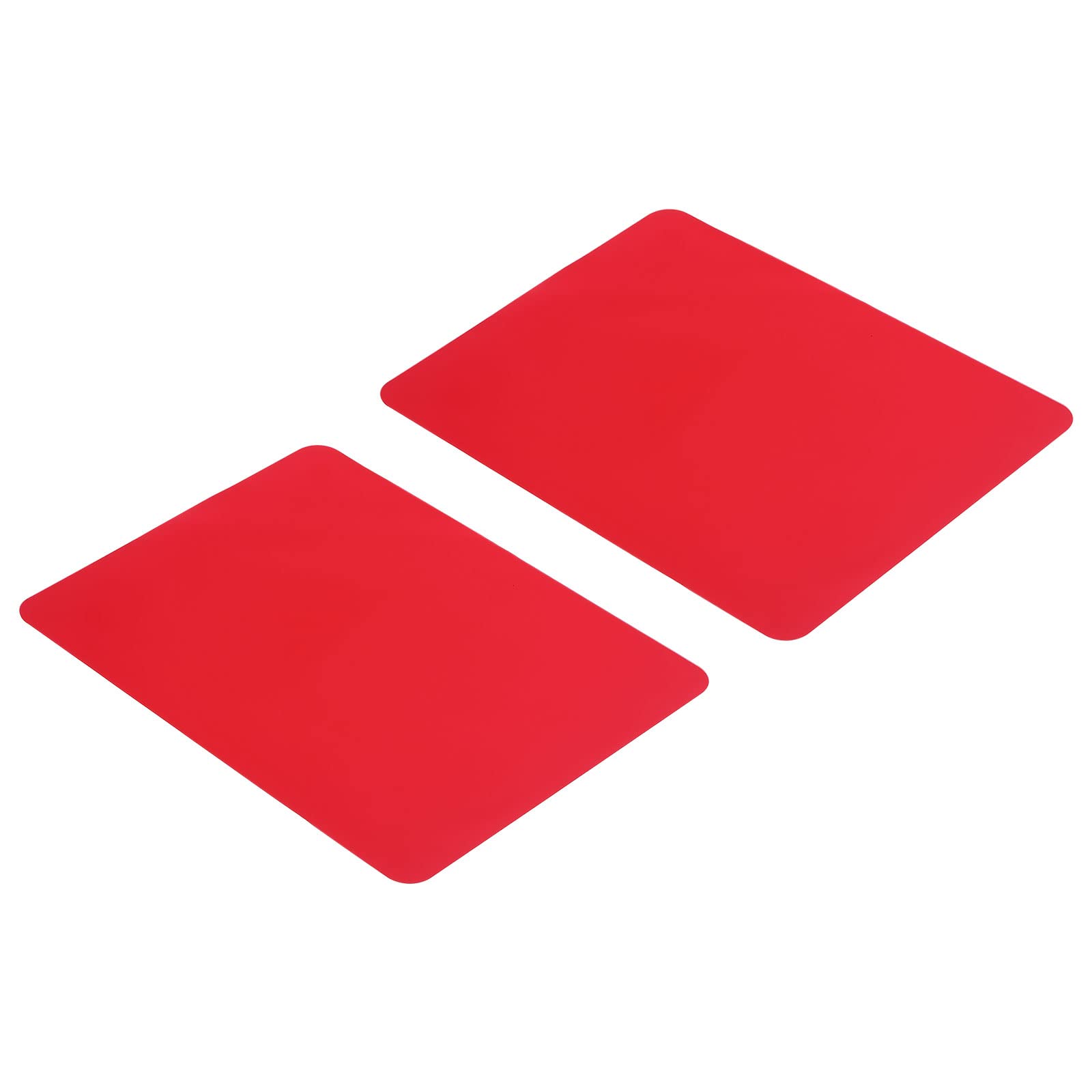 PATIKIL 12"x9" Silicone Mat, 2 Pack Resin Casting Crafts Pad Non-Slip Nonstick Sheets Protector, Red