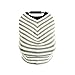 AMAZLINEN Universal Fit Multi-use Baby Car Seat Covers,Infant Car Seat Canopy,Nursing Covers,Stretchy Breathable 360° Coverage,Unisex Grey and White Stripe