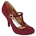 Journee Collection Womens Sueded T-strap Round Toe Pumps