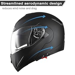 AHR Motorcycle Helmet Dual Visor Modular Flip up