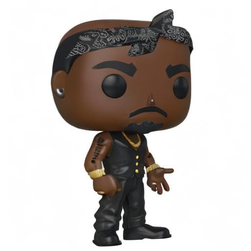 Funko Pop Rocks: Tupac - Vest with Bandana - Collectable Vinyl Figure - Gift Idea - Official Merchandise - Toys for Kids & Adults - Music Fans - Model Figure for Collectors and Display