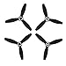 Rantow 2CW + 2CCW Upgrade Better Performance Rotor Propellers Props Blades for Parrot Bebop 2 Drone Quadcopter, New Composites Material (Carbon Fiber + Plastic) 4pcs