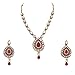 Rani pink kundan like work Indian Artisan necklace tradition jewelry set b160r