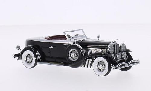 Duesenberg Model J Torpedo Convertible Coupe, black/silver, 1929, Model Car, Ready-made, Minichamps 1:43