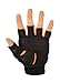 Bionic Glove Men's Cross-Training Fingerless Gloves w/Natural Fit Technology, Gray/Orange (Pair)