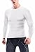 CFR Sport Base Layer Long Sleeves Compression Tights Shirts Men Activewear Muscle Tank for Fitness Workout Running Rashguard White,M UPS Post