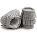 Voberry Baby Toddler Girls Boys Winter Warm Snow Boot Tassels Trimmed Boots Outdoor (6~12Month, light Gray)