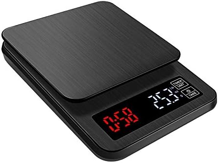 Digital Kitchen Scale High Accuracy Precision Multifunction Food Meat Scale with Back-Lit LCD Display USB Charging Smart Coffee Scale, 5KG/0.1G