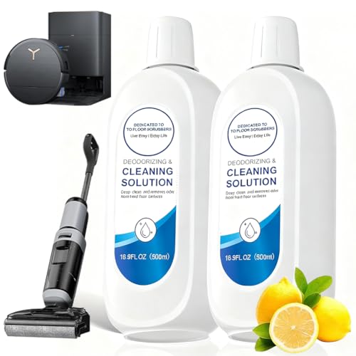 All Robot Vacuum Cleaners&Wet Dry Vacuums Floor Cleaning Liquid Solution,Deep Cleans for Multiple Hard Floors, Suitable with Mopping and Cordless Cleaner (2 Bottle-1 Litre)