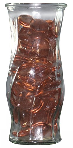 Classic Glass Gems for Vase Filler, Table Scatter and Beautiful Accents (28-32mm, Pink Champagne)