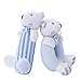 SHILOH Baby Soft Rattle Plush Toy 2 count Blue Bear 5.6in4in