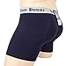 AZAZA Men's Hip-up Cotton Padded Enhancing Butt Boxer Brief (M (28~30 inch), Navy)