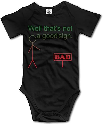 Baby 100% Cotton Short Sleeve Onesies Toddler Bodysuit Well That's Not A Good Sign Babysuits Black Size 24 Months