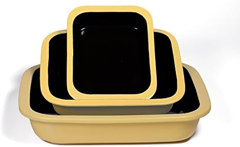 Ovenex 3 Piece All Natural Stoneware Bakeware Set (Sunlight Yellow)