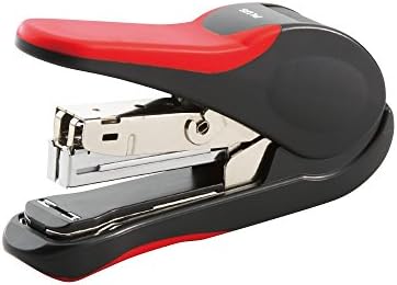Plus Japan Stapler Red, Power Assisted No.26/6 25Pages Capacity, Flat Clinch