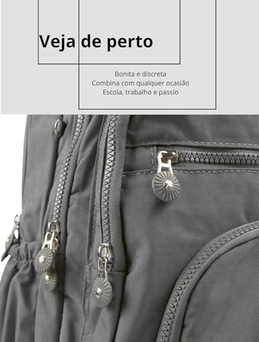 Mochila Feminina Masculina Tactel Notebook Escolar Resistente Grande Costas Juvenil Escola Preta