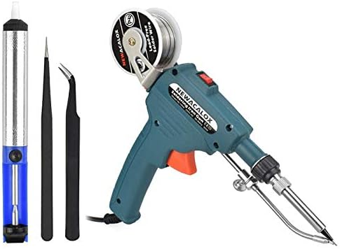Cover Pump - 220v 60w Automatic Feed Electric Soldering Gun Kit With 1 Desoldering Pump And 2 Tweezers Auto - Welding Heat Finger Tips Plastic Tricks 180hd Book Cleaner Shield