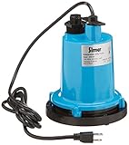 Simer 2300-04 1/4 HP Submersible Utility Pump, Geyser Classic, Heavy-duty Cast Aluminum, Includes Garden Hose Adapter, 1-1/4" Male NPT Discharge Pipe, 1320 GPH, 115V, 8-Feet Power Cord