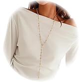 Cusmyre Simple Gold Flower Y Shape Necklace,Summer Chest Body Chain Jewelry Bikini Flower Tassel Clavicle Chain Necklace for Women