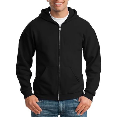 Hoodies For Men Uk Zip Up Solid Color Hooded Jackets Mens With Pockets Loose-fit Soft Thin Fleece Hoody Sweatshirts Comfort Outdoor Hoodie Classic Long Sleeve Causal Jacket