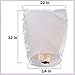 Just Artifacts 20pcs ECO Wire-Free Flying Chinese Sky Lanterns (Set of 20, Eclipse, White) - 100% Biodegradable, Environmentally Friendly Lanterns!