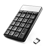 Number Pad, WADEO USB Numeric Keypad, with Full Size 23-Key 2.4GHz Wireless Number Keypad for MAC OS X, Windows XP, Vista, 7, 8, 10 2000 with USB Port