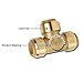 SharkBite 3/4 Inch Coupling, Pack of 4, Push to Connect Brass Plumbing Fitting, PEX Pipe, Copper, CPVC, PE-RT, HDPE, U016LFA4