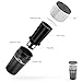 Ohuhu Pour Over Coffee Maker, 2 Cup Capacity, Black, Portable, Modern Design, Perfect for Home, Office, Camping, Includes Coffee Filter and Milk Frother