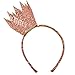 Fun 30th Birthday Sparkly Crown Headband Tiara and Party Hat Alternative Unisex One Size (Rose Gold)