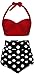 Angerella Women Polka High Waisted Bikinis Swimsuits Swimwear(BKI032-R1-3XL),Red,US12-14=Tag Size 3XL