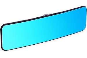 SkycropHD Anti Glare Rear View Mirror for Car, Clip on Wide Angle Panoramic Rearview Mirror Eliminate Blind Spots – Convex, B