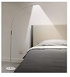 IMIGY Dimmable 9W Floor Lamp, Office/Work/Living Room Reading Flexible Gooseneck Light with Touch and Remote Control, 5-Level Brightness and Color Temperature Dimmable Eye-Care Technology Light, White