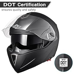 AHR Motorcycle Helmet Dual Visor Modular Flip up
