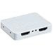 FARSTRIDER Mini HDMI Splitter + Amplifier 1 in 2 (1x2) Out 1080P 3D 1.4a with USB Powered Cable - 2 Ports Port Box for PS4 Samsung HD TV Xbox Blu-ray - White
